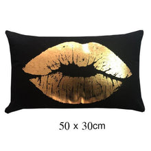 Load image into Gallery viewer, Golden Love Leaves Bronzing Cushion Decorative Pillow Black And Gold Pillow Cover Home Pillowcases Velvet Home Decor Sofa Pillows Cover 45x45CM
