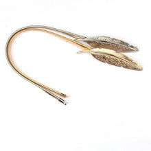 Load image into Gallery viewer, Golden Silver Curtain Clip Curtains Holders Feather Shape Tieback Buckle Clips Curtain Accessories Home Decor Modern Simple Style Curtain Tie Backs Decorative with Spring Curtain Strap Metal Plating Decorative Accessories 30cm
