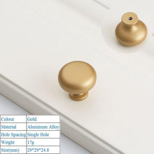 Load image into Gallery viewer, Golden Simple Fashion Aluminum Alloy Furniture Handles Bookcase Handles Wine Cabinet Handles Door Knob Handles For Cabinet Cabinet Knobs Cupboard Drawers Cabinet Dresser Bookcase Wardrobe 2.2CM
