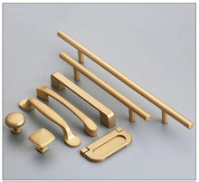 Load image into Gallery viewer, Golden Simple Fashion Aluminum Alloy Furniture Handles Bookcase Handles Wine Cabinet Handles Door Knob Handles For Cabinet Cabinet Knobs Cupboard Drawers Cabinet Dresser Bookcase Wardrobe 2.2CM
