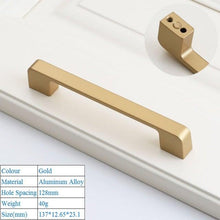 Load image into Gallery viewer, Golden Simple Fashion Aluminum Alloy Furniture Handles Bookcase Handles Wine Cabinet Handles Door Knob Handles For Cabinet Cabinet Knobs Cupboard Drawers Cabinet Dresser Bookcase Wardrobe 2.2CM
