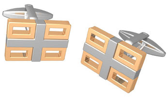 Golden Stainless Steel Cufflinks
