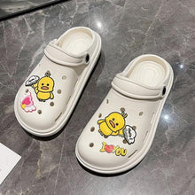 Load image into Gallery viewer, Gray Cute Summer Sandals Women Beach Sandals Non Slip Comfortable Lightweight Outdoor Sandals Woman Light Weight Quick Drying Slip-On Garden Clog Shoes Rubber Slipper
