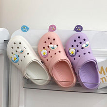 Load image into Gallery viewer, Gray Cute Summer Sandals Women Beach Sandals Non Slip Comfortable Lightweight Outdoor Sandals Woman Light Weight Quick Drying Slip-On Garden Clog Shoes Rubber Slipper
