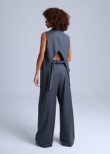 Load image into Gallery viewer, Broadway Sophia Wide-Leg Virgin Wool Pants in Mid Grey
