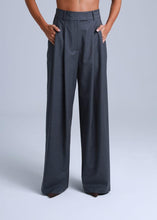 Load image into Gallery viewer, Broadway Sophia Wide-Leg Virgin Wool Pants in Mid Grey

