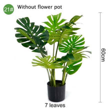 Load image into Gallery viewer, Green Artificial Palm Leaves Plastic Tropical Tree Fake  Indoor Outdoor Garden Home Outdoor Decorations
