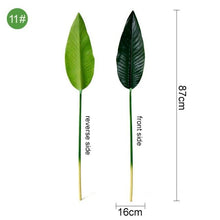 Load image into Gallery viewer, Green Artificial Palm Leaves Plastic Tropical Tree Fake  Indoor Outdoor Garden Home Outdoor Decorations
