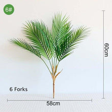 Load image into Gallery viewer, Green Artificial Palm Leaves Plastic Tropical Tree Fake  Indoor Outdoor Garden Home Outdoor Decorations
