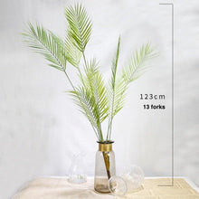 Load image into Gallery viewer, Green Artificial Palm Leaves Plastic Tropical Tree Fake  Indoor Outdoor Garden Home Outdoor Decorations
