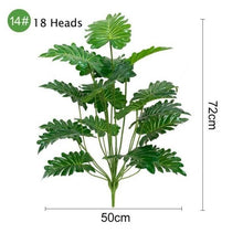 Load image into Gallery viewer, Green Artificial Palm Leaves Plastic Tropical Tree Fake  Indoor Outdoor Garden Home Outdoor Decorations

