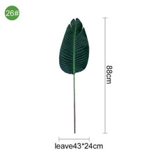 Load image into Gallery viewer, Green Artificial Palm Leaves Plastic Tropical Tree Fake  Indoor Outdoor Garden Home Outdoor Decorations
