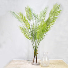 Load image into Gallery viewer, Green Artificial Palm Leaves Plastic Tropical Tree Fake  Indoor Outdoor Garden Home Outdoor Decorations
