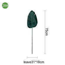 Load image into Gallery viewer, Green Artificial Palm Leaves Plastic Tropical Tree Fake  Indoor Outdoor Garden Home Outdoor Decorations
