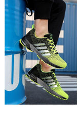 Load image into Gallery viewer, Green Breathable Mens Running Sneakers Outdoor Marathon Lightweight Running Mens Sport Shoes Athletic Footwear Breathable Comfortable Athletic Sport Sneakers
