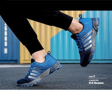 Load image into Gallery viewer, Green Breathable Mens Running Sneakers Outdoor Marathon Lightweight Running Mens Sport Shoes Athletic Footwear Breathable Comfortable Athletic Sport Sneakers
