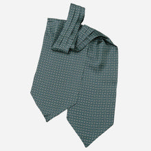 Load image into Gallery viewer, Condotti - Silk Ascot Cravat Tie - Green and Navy
