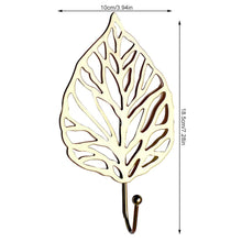 Load image into Gallery viewer, Green Gold Single Leaf Hanging Coat Hook Mini Wall Key Hook Home Decoration Modern Home Hanger Leaf Shape Coat Hooks Wall Mounted Hooks
