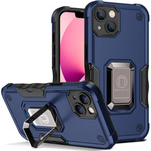 Load image into Gallery viewer, Green Shockproof Armor Case for iPhone 13 Pro Max 13 mini Ring Stand Phone Back Cover for iPhone 12 11 Pro Max Kickstand Case Built-in 360° Rotating Ring Kickstand Magnetic Case

