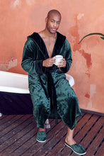 Load image into Gallery viewer, Men’s Robe with Hood – Ultra-Soft Plush Comfort for Everyday Use
