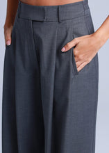Load image into Gallery viewer, Broadway Sophia Wide-Leg Virgin Wool Pants in Mid Grey

