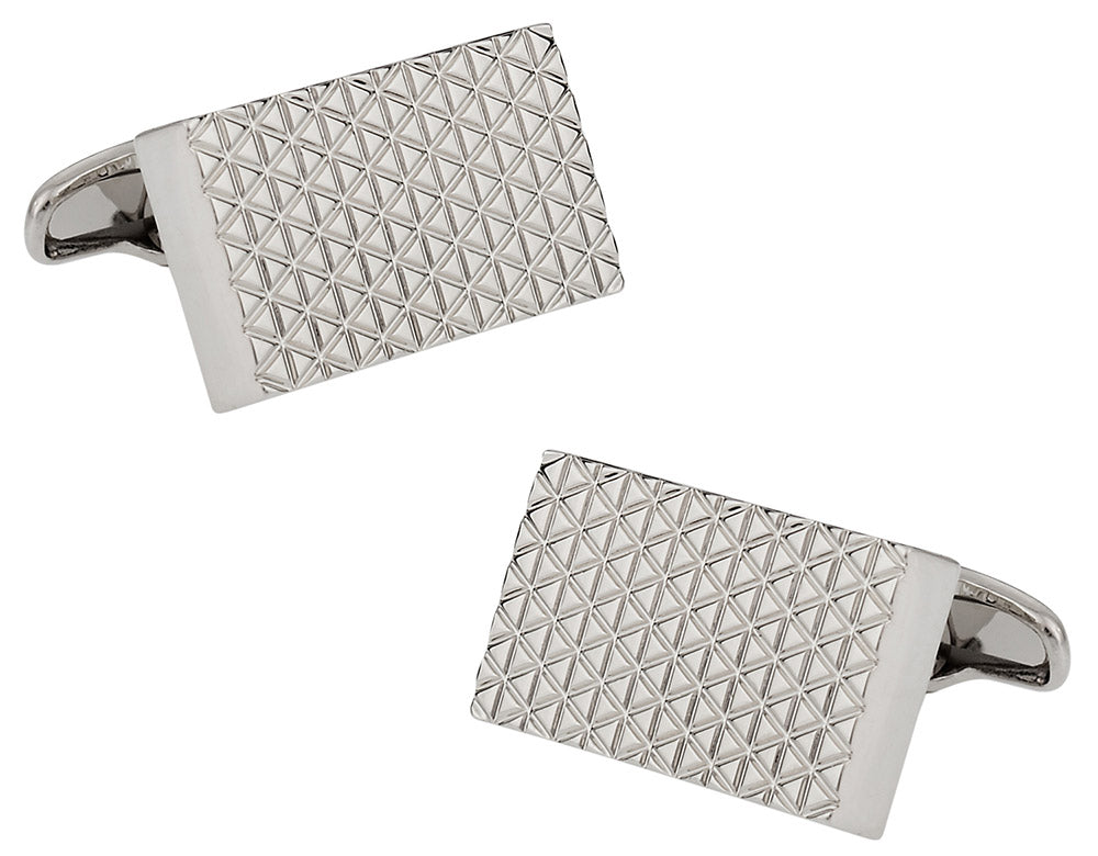 Classic Silver Rectangular Cufflinks