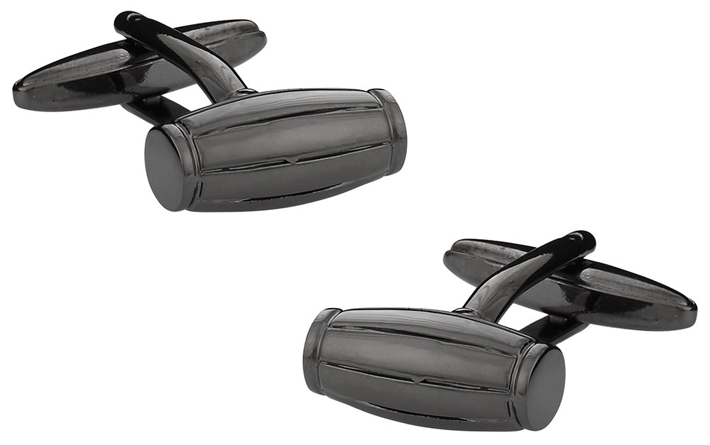 Gun Metal Barrel Cufflinks