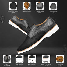 Load image into Gallery viewer, Gutta Lizard Print Leather Textile Casual Sneakers
