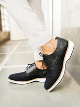 Load image into Gallery viewer, Gutta Lizard Print Leather Textile Casual Sneakers
