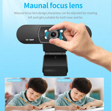 Load image into Gallery viewer, H800 Full HD Video Webcam 1080P HD Camera USB Webcam Focus Night Vision Computer Web Camera with Built in Microphone For Video Conferencing Recording and Streaming
