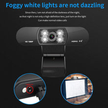Load image into Gallery viewer, H800 Full HD Video Webcam 1080P HD Camera USB Webcam Focus Night Vision Computer Web Camera with Built in Microphone For Video Conferencing Recording and Streaming
