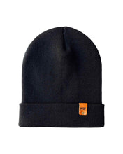 Load image into Gallery viewer, HAAKWEAR Midnight Black Beanie Hat - Classic Cuffed Knit - Made in USA
