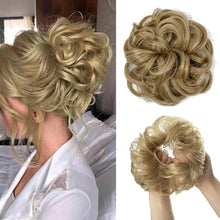 Load image into Gallery viewer, Hair Bun Extensions Messy Curly Elastic Hair Scrunchies Hairpieces Synthetic Chignon Donut Up-do Hair Pieces Clip in Hair Extension For Volumized Hair Buns For Girls

