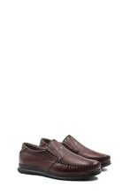 Load image into Gallery viewer, Brown Slip-On Leather Loafers-Wessi
