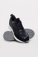 Load image into Gallery viewer, Navy Suede-Textured Leather Running Sneakers for Men | Wessi
