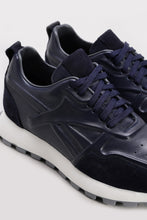 Load image into Gallery viewer, Navy Suede-Textured Leather Running Sneakers for Men | Wessi
