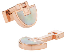 Load image into Gallery viewer, Half Moons Rose Gold Mother of Pearl
