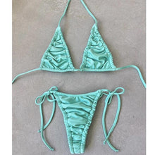 Load image into Gallery viewer, Halter Bikinis Swimsuit String Bikini Swimsuit for Women Triangle Tie Side Adjustable Swimsuit Bathing Suit 2 Piece Set New 2 Piece Swimwear High Cut Bikini Set Print Bandage Beachwear
