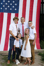 Load image into Gallery viewer, Scarlet Stripe Lady Hair Bow
