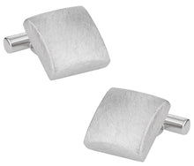 Load image into Gallery viewer, Hand Brushed Silver Cufflinks
