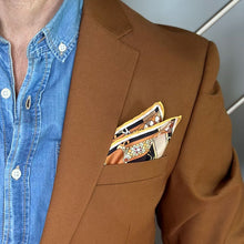 Load image into Gallery viewer, Like Clockwork - Silk Pocket Square - Beige
