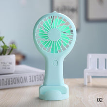 Load image into Gallery viewer, Handheld Small Fan Cooler Portable Small USB Charging Fan Mini Silent Charging Desk Dormitory Office Student Gifts Long Endurance Rechargeable Personal Fan for Kids Girls Women Men Home Office Indoor Outdoor Travel
