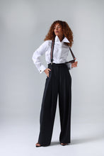 Load image into Gallery viewer, Sicily Lava Orange Floral Etna Patterned Silk Suspenders
