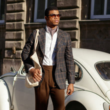 Load image into Gallery viewer, Barberini - Silk Ascot Cravat Tie - Chocolate
