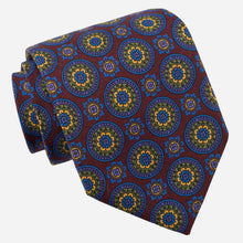 Load image into Gallery viewer, La Vigna - Printed Wool &amp; Silk Tie - Burgundy
