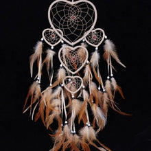Load image into Gallery viewer, Handmade Dream-catcher Traditional Heart Dream Catching Ornaments Feather Ornaments Wall Car Hanging Wind Chimes Ornaments Home Hanging Room Birthday Decoration For Mom Pendants Ornaments
