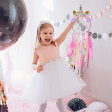 Load image into Gallery viewer, Handmade  Dream Catchers Flower For Kids Unicorn Dream Catcher Ornament  Feather Wall Decor For Girls Bedroom Flower Wall Hanging Decoration Flower Dream Catcher
