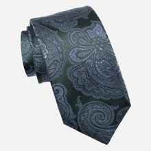 Load image into Gallery viewer, Cortina - Silk Jacquard Tie - Bottle Green
