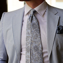 Load image into Gallery viewer, Novara - Printed Silk Tie - Sky Blue
