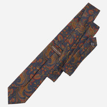 Load image into Gallery viewer, Borromeo - Printed Madder Silk Tie - Navy
